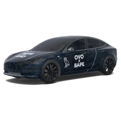 Flipped OVO Logo – Tesla Model 3 wrap