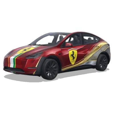 페라리 스타일 래핑 (ferrari style with stunning outfit.) – 테슬라 Model Y 랩핑