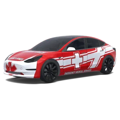 Rotes-Kreuz-RTW-Tesla – Tesla Model 3 Wrap