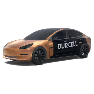 金霸王AA電池（A double A duracell battery.） – 特斯拉 Model 3 塗裝