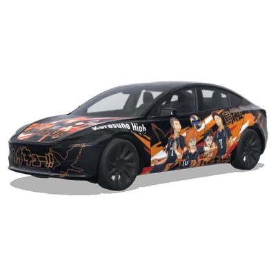 ハイキュー!! 烏野高校 – テスラ Model 3 ラッピング