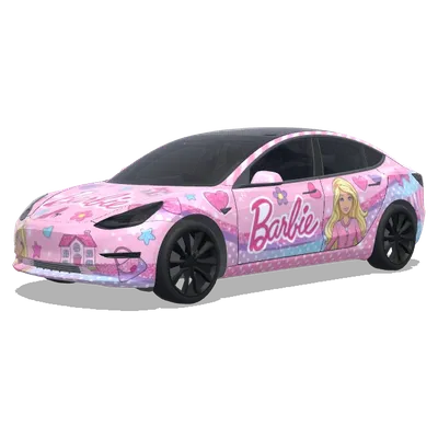 barbie as a girl theme. make it cute – Tesla Model 3 wrap