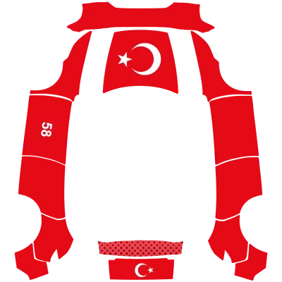 Турецкий флаг v2 (turkish-v2) – оклейка Tesla Model Y