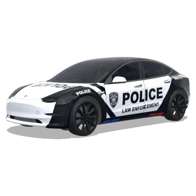黑白警用執法 – 特斯拉 Model 3 塗裝
