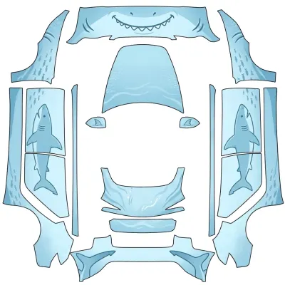 Shark 2 (shark 2) – Tesla Model 3 Wrap