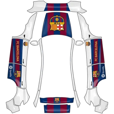 FC Barcelona (FC Barcelone) – Tesla Model Y Wrap
