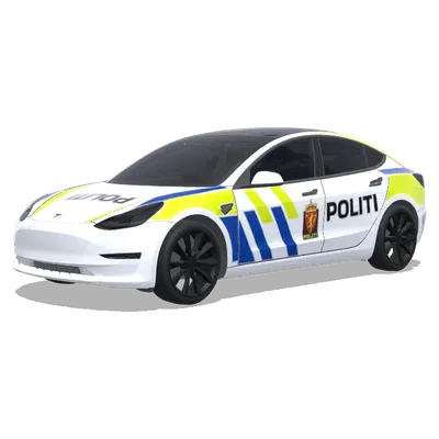 Норвежская полиция (Do a Norwegian Police car design) – оклейка Tesla Model 3