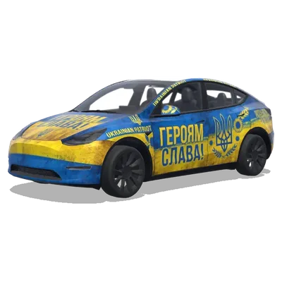 Украинский патриот (ukrainian patriot. Героям слава!.) – оклейка Tesla Model Y