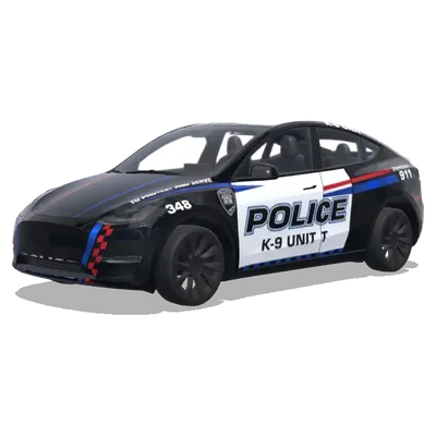 Полицейский Tesla подразделения K-9 – оклейка Tesla Model Y
