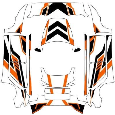 橙黑配色（OrangeBlacked） – 特斯拉 Model 3 涂装