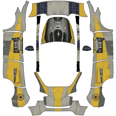 Star Wars Anakin Jäger (Star Wars Anakin's Jedi Interceptor) – Tesla Model Y Wrap