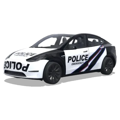 Диагональная полосатая полицейская оклейка – оклейка Tesla Model Y