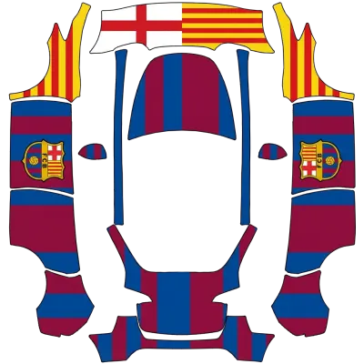 Barcelona flag – Tesla Model Y wrap