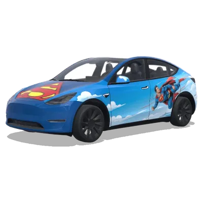 Superman Design – Tesla Model Y Wrap