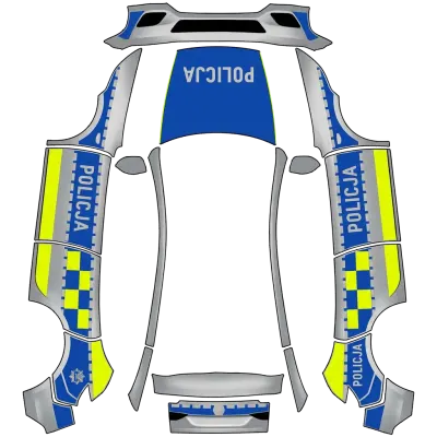 Polnische Polizei (Polish Police) – Tesla Model Y Wrap