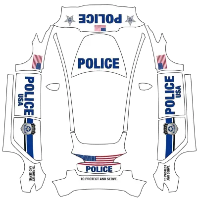 Полиция США (Police Usa) – оклейка Tesla Model 3