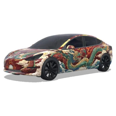 China Dragon – Tesla Model 3 Wrap
