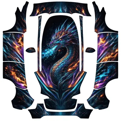 Cyber-Drache (Cyber-Dragon) – Tesla Model Y Wrap