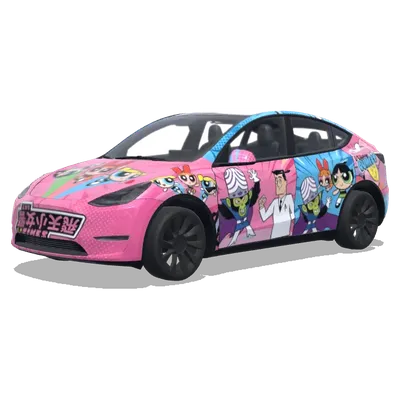 Powerpuff Girls (飞天小女警) – covering Tesla Model Y