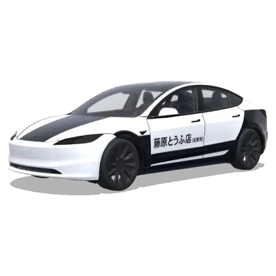 頭文字D AE86 (InitialD ae86 trueno fujiwaratofu) – テスラ Model 3 ラッピング