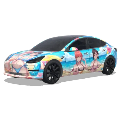Makima Bikini (비키니입은 마키마 코베니) – Tesla Model 3 wrap