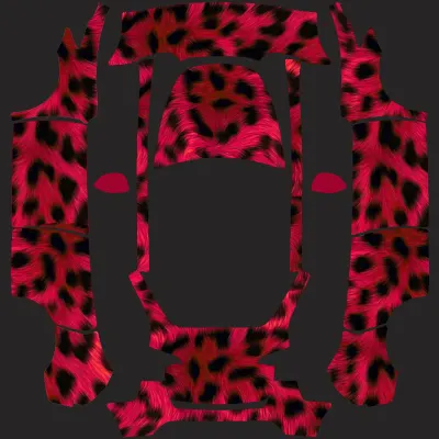 Red Leopard Print – Tesla Model Y wrap