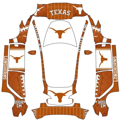 德州橄欖球（Texas Football） – 特斯拉 Model 3 塗裝