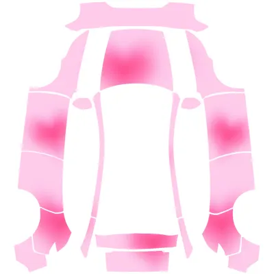 Розовые сердца (Pink hearts gradient) – оклейка Tesla Model Y