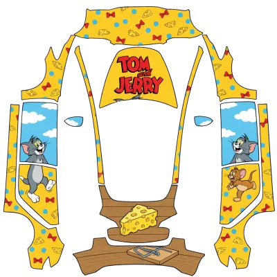 Том и Джерри (tom and jerry) – оклейка Tesla Model 3