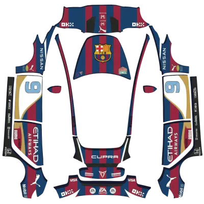 FC Barcelona (巴塞罗那 巴萨 Barcelona) – Tesla Model 3 Wrap