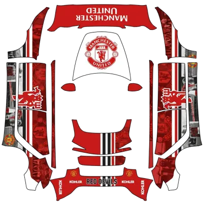 맨체스터 유나이티드 화이트 (Manchester United white) – 테슬라 Model 3 랩핑