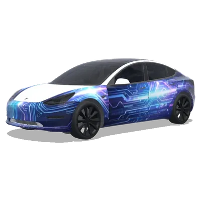 Cyberpunk Tesla – Tesla Model 3 wrap