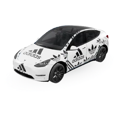 Adidas – оклейка Tesla Model Y