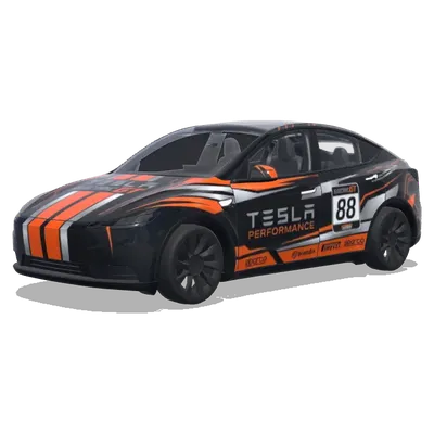 橙色條紋效能88 – 特斯拉 Model Y 塗裝