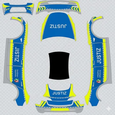 Justiz – Tesla Model 3 Wrap