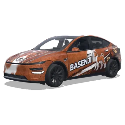 Basenji – Tesla Model Y wrap