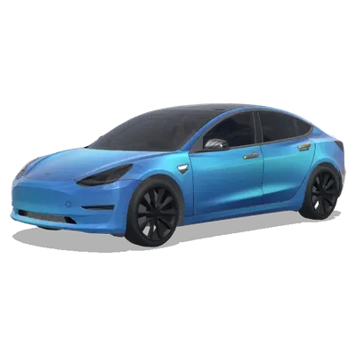 緞面冰海藍全碳纖金 – 特斯拉 Model 3 塗裝