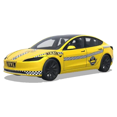 棋盤格都市計程車 – 特斯拉 Model 3 塗裝