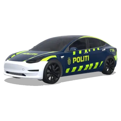 Датская полиция (Danish Police car) – оклейка Tesla Model 3