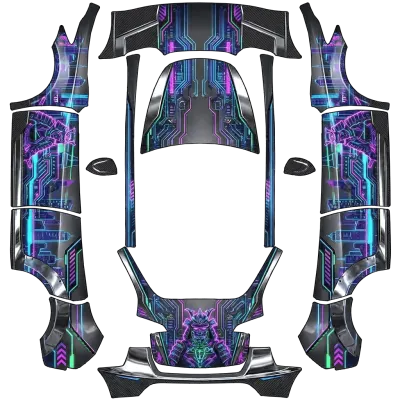 사이버 사무라이 (Cyber samurai) – 테슬라 Model Y 랩핑