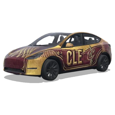 Wine and Gold CLE Wrap – Tesla Model Y wrap