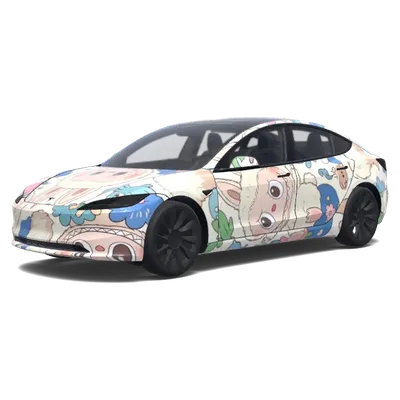 Labubu. – Tesla Model 3 wrap