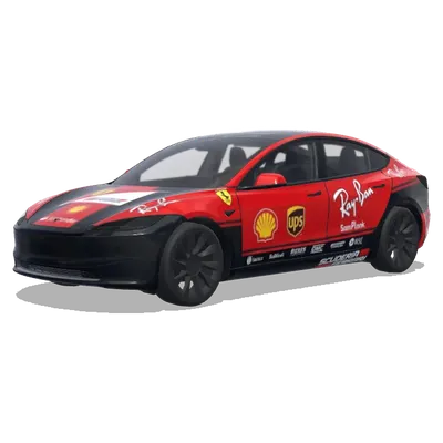 ferrari f1 livery. – Tesla Model 3 wrap