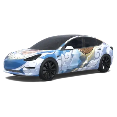 雲朵與草帽 – 特斯拉 Model 3 塗裝