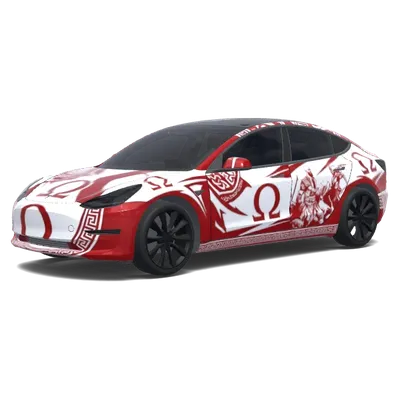 ゴッド・オブ・ウォー レッド – テスラ Model 3 ラッピング