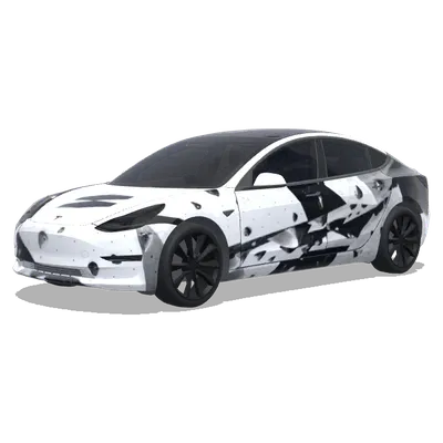 Скалодром – оклейка Tesla Model 3