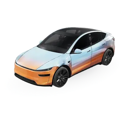 Miami Ice Orange – covering Tesla Model Y
