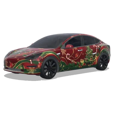 Zuckerstangen-Weihnachten – Tesla Model 3 Wrap