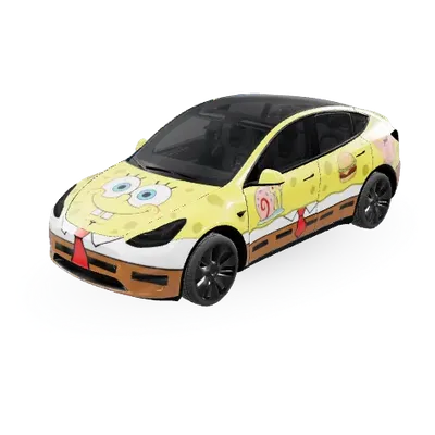 Bob l'éponge (Spongebob) – covering Tesla Model Y