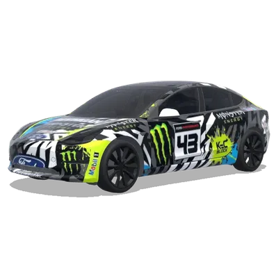 Ken Block Fiesta (Стиль форд фиеста кена блока) – оклейка Tesla Model 3